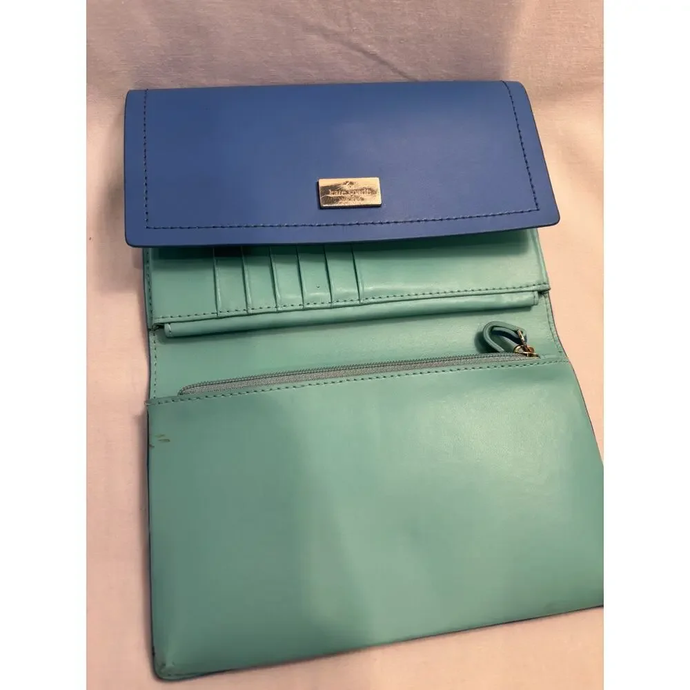 Kate Spade New York Blue Mint Dual Tone Wallet without Strap Slightly Damaged